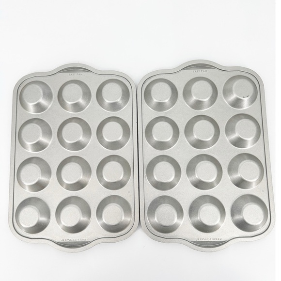 2 - Nordic Ware 12 Count Tart Heavy Duty Cast Aluminum Quiche Mini Muffin Pans - Picture 4 of 8